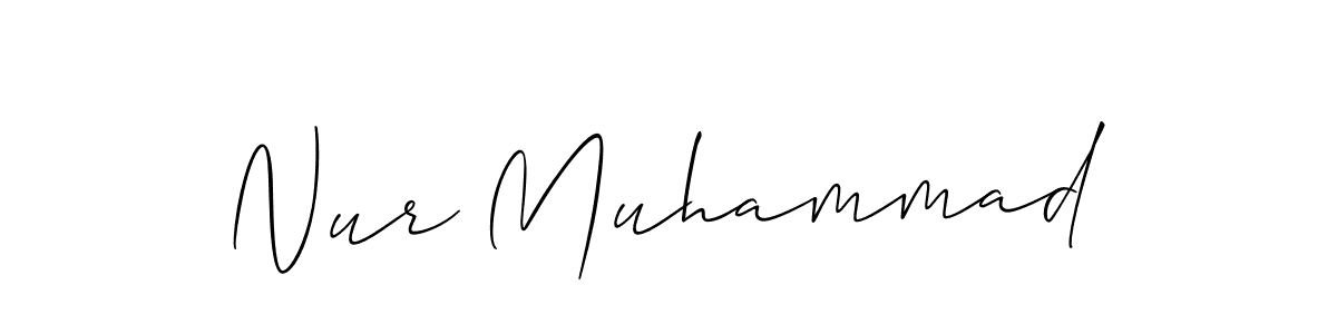 Also we have Nur Muhammad name is the best signature style. Create professional handwritten signature collection using Allison_Script autograph style. Nur Muhammad signature style 2 images and pictures png