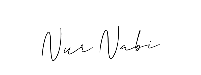 Nur Nabi stylish signature style. Best Handwritten Sign (Allison_Script) for my name. Handwritten Signature Collection Ideas for my name Nur Nabi. Nur Nabi signature style 2 images and pictures png