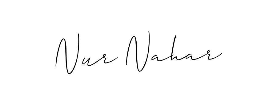 Best and Professional Signature Style for Nur Nahar. Allison_Script Best Signature Style Collection. Nur Nahar signature style 2 images and pictures png