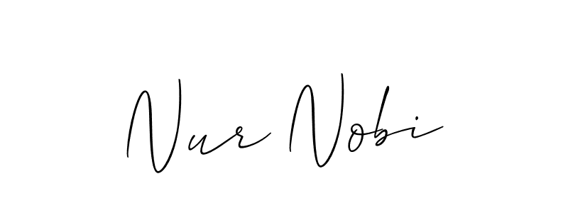 Nur Nobi stylish signature style. Best Handwritten Sign (Allison_Script) for my name. Handwritten Signature Collection Ideas for my name Nur Nobi. Nur Nobi signature style 2 images and pictures png