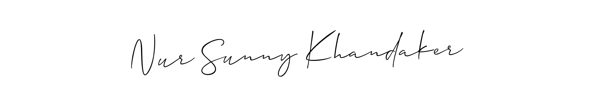 See photos of Nur Sunny Khandaker official signature by Spectra . Check more albums & portfolios. Read reviews & check more about Allison_Script font. Nur Sunny Khandaker signature style 2 images and pictures png