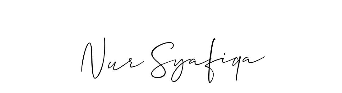 Similarly Allison_Script is the best handwritten signature design. Signature creator online .You can use it as an online autograph creator for name Nur Syafiqa. Nur Syafiqa signature style 2 images and pictures png