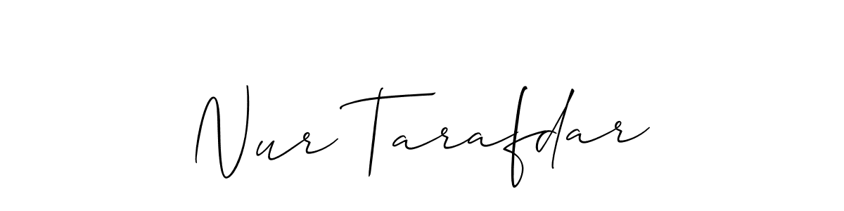 Similarly Allison_Script is the best handwritten signature design. Signature creator online .You can use it as an online autograph creator for name Nur Tarafdar. Nur Tarafdar signature style 2 images and pictures png