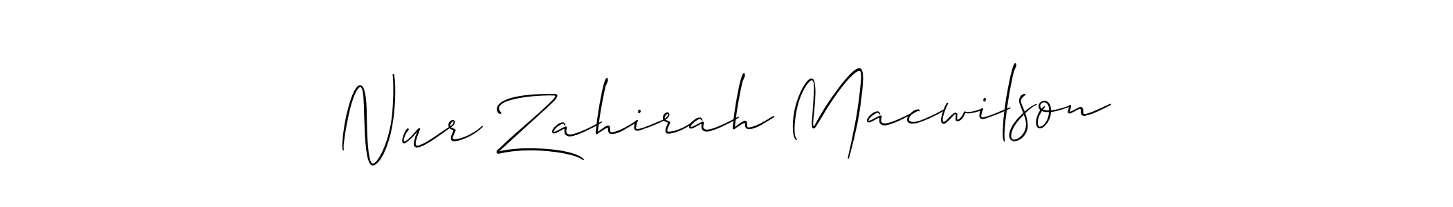 Once you've used our free online signature maker to create your best signature Allison_Script style, it's time to enjoy all of the benefits that Nur Zahirah Macwilson name signing documents. Nur Zahirah Macwilson signature style 2 images and pictures png