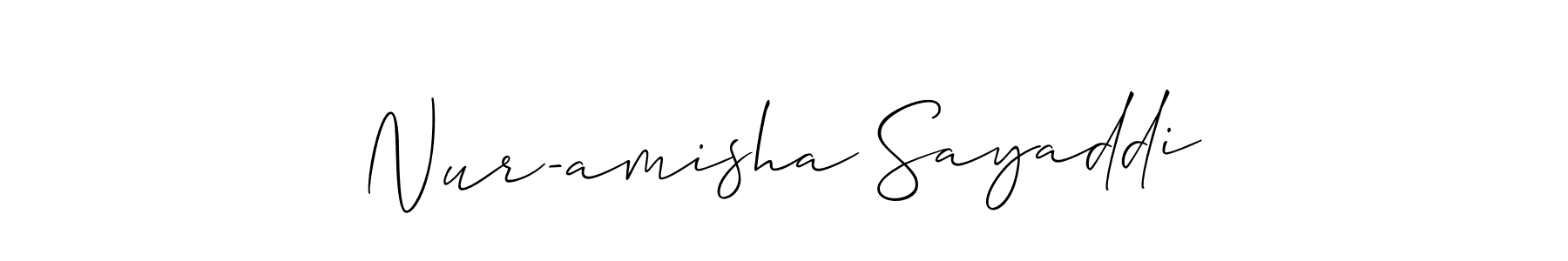 Check out images of Autograph of Nur-amisha Sayaddi name. Actor Nur-amisha Sayaddi Signature Style. Allison_Script is a professional sign style online. Nur-amisha Sayaddi signature style 2 images and pictures png