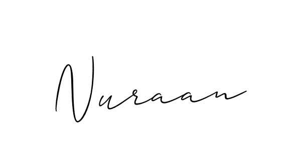 Best and Professional Signature Style for Nuraan. Allison_Script Best Signature Style Collection. Nuraan signature style 2 images and pictures png