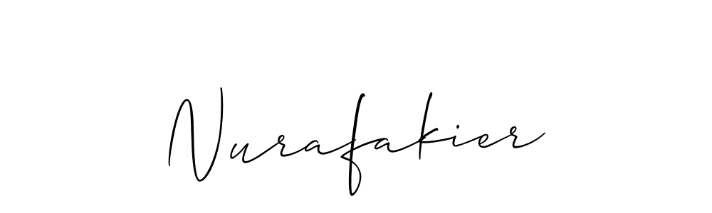 Make a short Nurafakier signature style. Manage your documents anywhere anytime using Allison_Script. Create and add eSignatures, submit forms, share and send files easily. Nurafakier signature style 2 images and pictures png