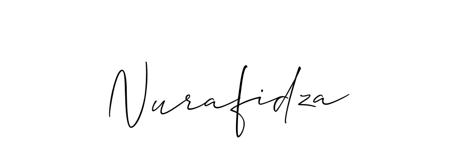 Allison_Script is a professional signature style that is perfect for those who want to add a touch of class to their signature. It is also a great choice for those who want to make their signature more unique. Get Nurafidza name to fancy signature for free. Nurafidza signature style 2 images and pictures png