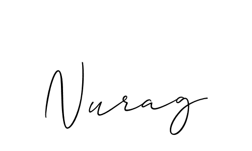 Create a beautiful signature design for name Nurag. With this signature (Allison_Script) fonts, you can make a handwritten signature for free. Nurag signature style 2 images and pictures png