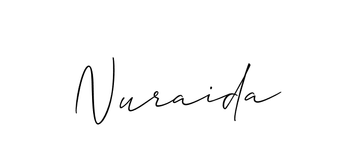 You can use this online signature creator to create a handwritten signature for the name Nuraida. This is the best online autograph maker. Nuraida signature style 2 images and pictures png