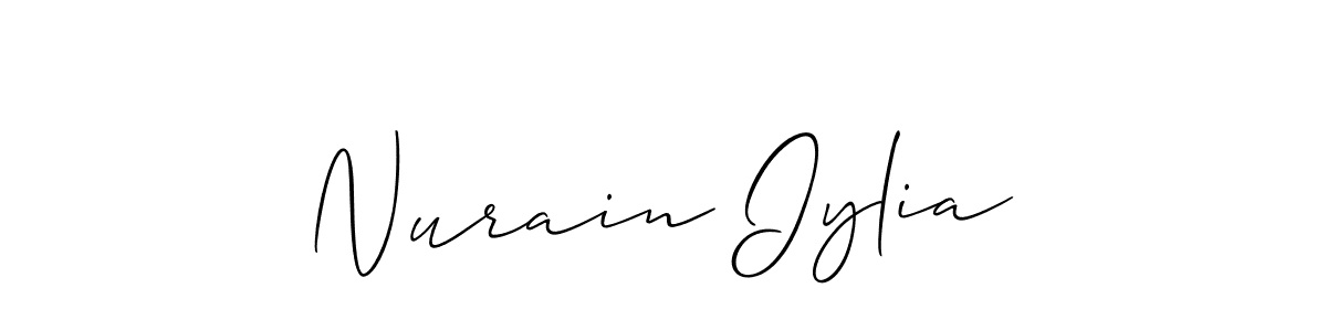See photos of Nurain Iylia official signature by Spectra . Check more albums & portfolios. Read reviews & check more about Allison_Script font. Nurain Iylia signature style 2 images and pictures png