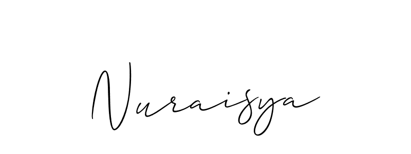 This is the best signature style for the Nuraisya name. Also you like these signature font (Allison_Script). Mix name signature. Nuraisya signature style 2 images and pictures png