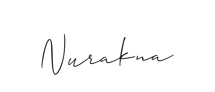 Also You can easily find your signature by using the search form. We will create Nurakna name handwritten signature images for you free of cost using Allison_Script sign style. Nurakna signature style 2 images and pictures png