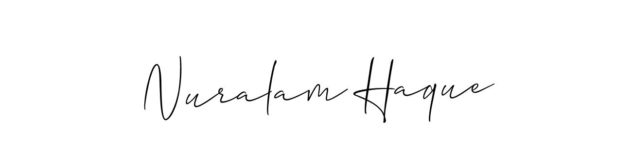 How to make Nuralam Haque signature? Allison_Script is a professional autograph style. Create handwritten signature for Nuralam Haque name. Nuralam Haque signature style 2 images and pictures png