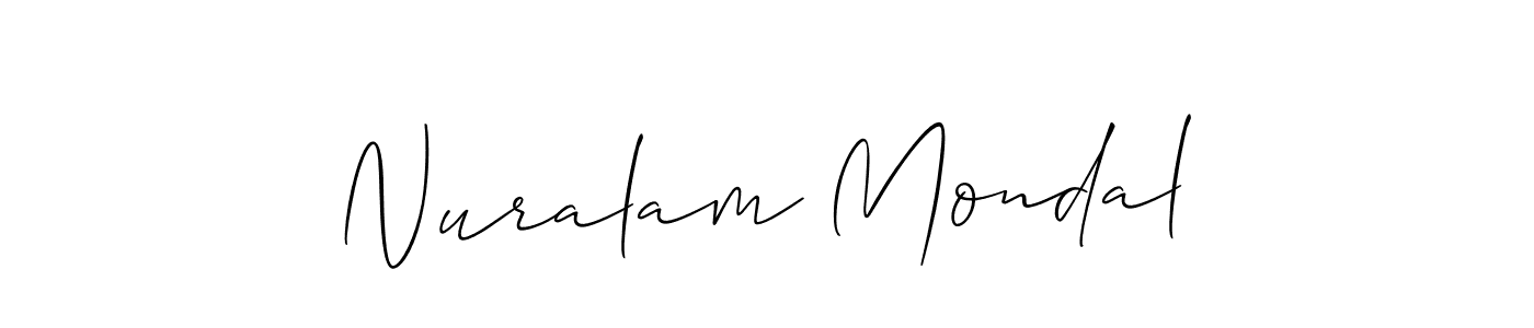 How to Draw Nuralam Mondal signature style? Allison_Script is a latest design signature styles for name Nuralam Mondal. Nuralam Mondal signature style 2 images and pictures png