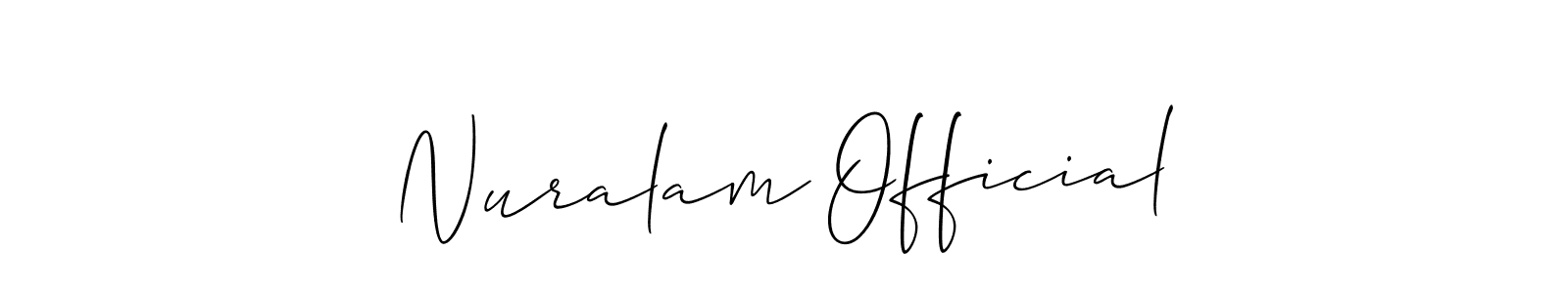 See photos of Nuralam Official official signature by Spectra . Check more albums & portfolios. Read reviews & check more about Allison_Script font. Nuralam Official signature style 2 images and pictures png