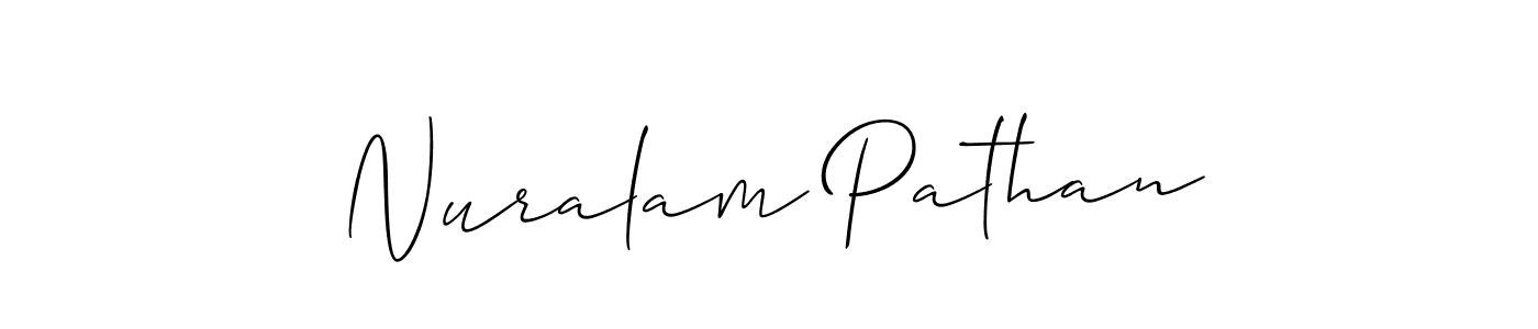 Also You can easily find your signature by using the search form. We will create Nuralam Pathan name handwritten signature images for you free of cost using Allison_Script sign style. Nuralam Pathan signature style 2 images and pictures png