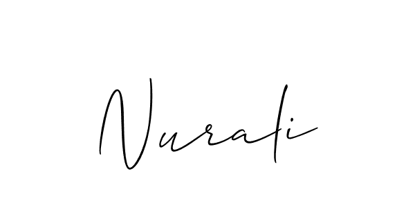Also You can easily find your signature by using the search form. We will create Nurali name handwritten signature images for you free of cost using Allison_Script sign style. Nurali signature style 2 images and pictures png