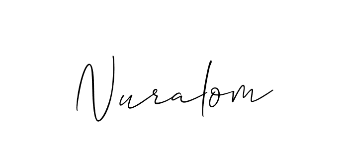 Best and Professional Signature Style for Nuralom. Allison_Script Best Signature Style Collection. Nuralom signature style 2 images and pictures png