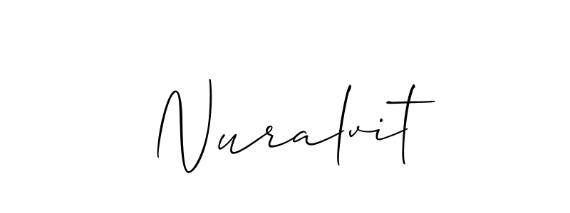 Also we have Nuralvit name is the best signature style. Create professional handwritten signature collection using Allison_Script autograph style. Nuralvit signature style 2 images and pictures png