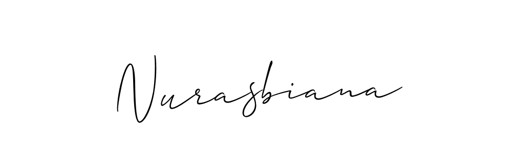 Also You can easily find your signature by using the search form. We will create Nurasbiana name handwritten signature images for you free of cost using Allison_Script sign style. Nurasbiana signature style 2 images and pictures png