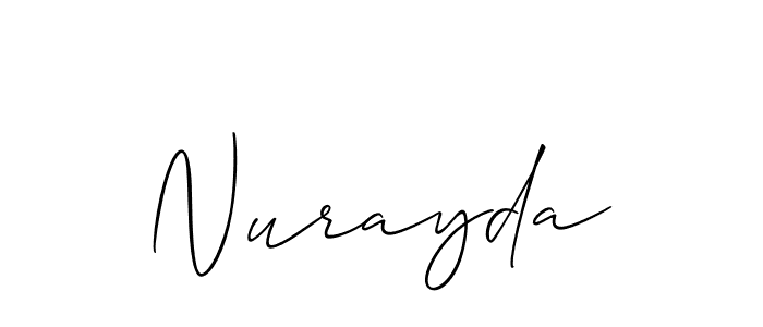 if you are searching for the best signature style for your name Nurayda. so please give up your signature search. here we have designed multiple signature styles  using Allison_Script. Nurayda signature style 2 images and pictures png