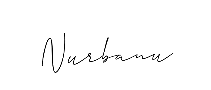 Also we have Nurbanu name is the best signature style. Create professional handwritten signature collection using Allison_Script autograph style. Nurbanu signature style 2 images and pictures png