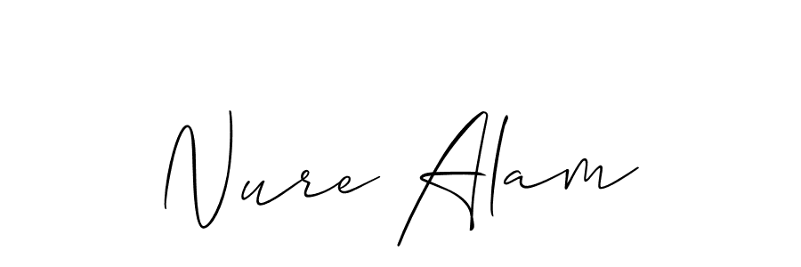 How to make Nure Alam signature? Allison_Script is a professional autograph style. Create handwritten signature for Nure Alam name. Nure Alam signature style 2 images and pictures png