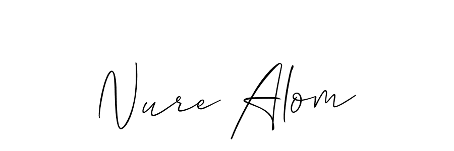 You can use this online signature creator to create a handwritten signature for the name Nure Alom. This is the best online autograph maker. Nure Alom signature style 2 images and pictures png