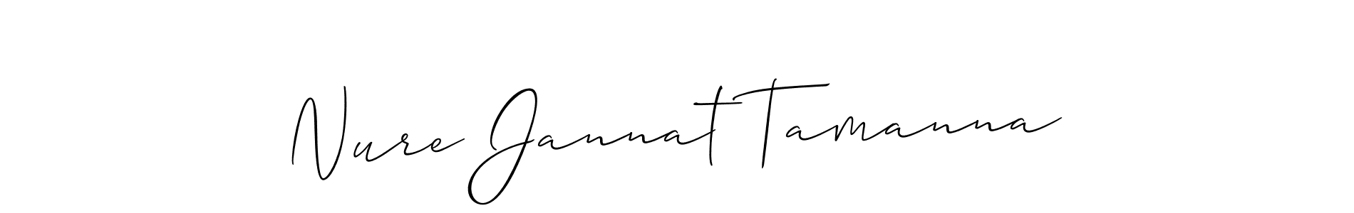 Design your own signature with our free online signature maker. With this signature software, you can create a handwritten (Allison_Script) signature for name Nure Jannat Tamanna. Nure Jannat Tamanna signature style 2 images and pictures png