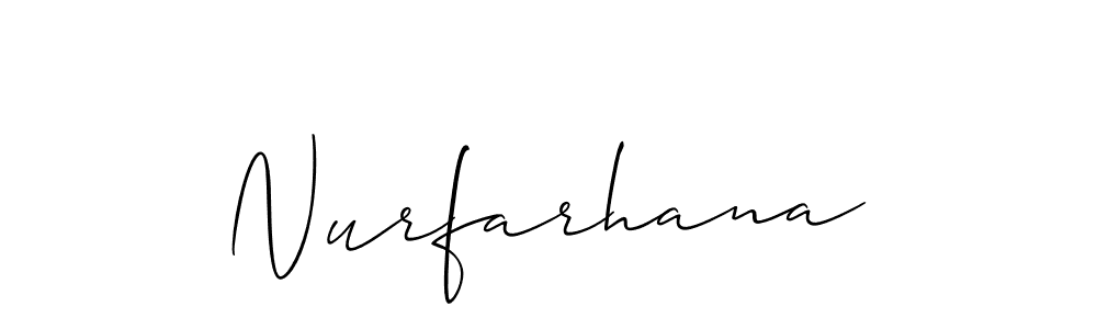 Also You can easily find your signature by using the search form. We will create Nurfarhana name handwritten signature images for you free of cost using Allison_Script sign style. Nurfarhana signature style 2 images and pictures png