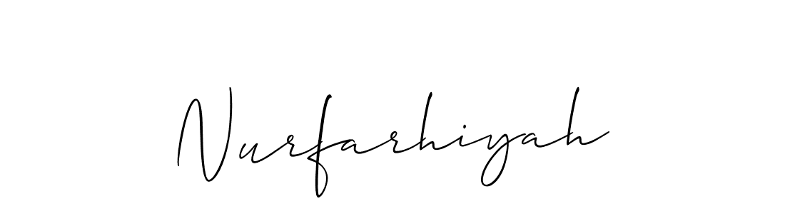 How to Draw Nurfarhiyah signature style? Allison_Script is a latest design signature styles for name Nurfarhiyah. Nurfarhiyah signature style 2 images and pictures png