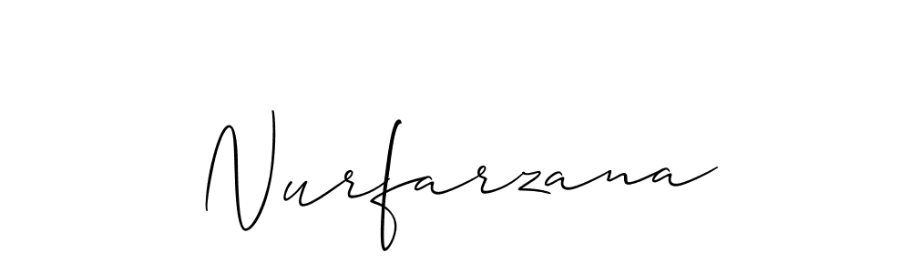 It looks lik you need a new signature style for name Nurfarzana. Design unique handwritten (Allison_Script) signature with our free signature maker in just a few clicks. Nurfarzana signature style 2 images and pictures png
