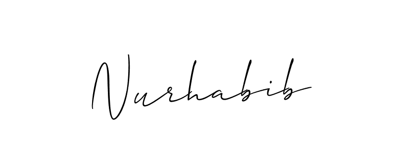 How to make Nurhabib signature? Allison_Script is a professional autograph style. Create handwritten signature for Nurhabib name. Nurhabib signature style 2 images and pictures png