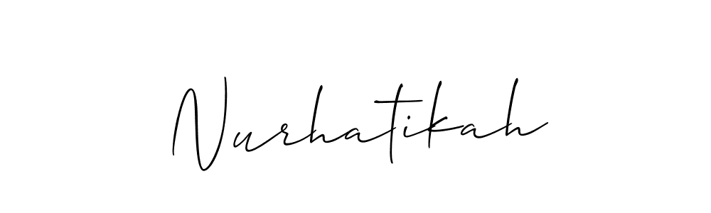 Best and Professional Signature Style for Nurhatikah. Allison_Script Best Signature Style Collection. Nurhatikah signature style 2 images and pictures png
