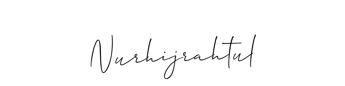 Similarly Allison_Script is the best handwritten signature design. Signature creator online .You can use it as an online autograph creator for name Nurhijrahtul. Nurhijrahtul signature style 2 images and pictures png