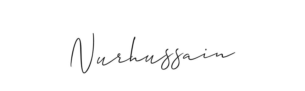 The best way (Allison_Script) to make a short signature is to pick only two or three words in your name. The name Nurhussain include a total of six letters. For converting this name. Nurhussain signature style 2 images and pictures png