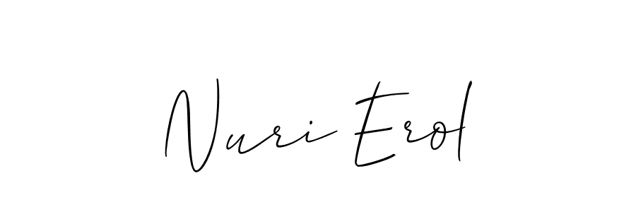 Use a signature maker to create a handwritten signature online. With this signature software, you can design (Allison_Script) your own signature for name Nuri Erol. Nuri Erol signature style 2 images and pictures png
