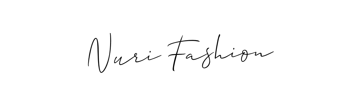 Similarly Allison_Script is the best handwritten signature design. Signature creator online .You can use it as an online autograph creator for name Nuri Fashion. Nuri Fashion signature style 2 images and pictures png