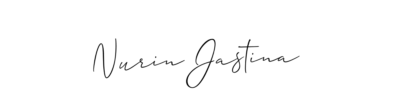 Design your own signature with our free online signature maker. With this signature software, you can create a handwritten (Allison_Script) signature for name Nurin Jastina. Nurin Jastina signature style 2 images and pictures png