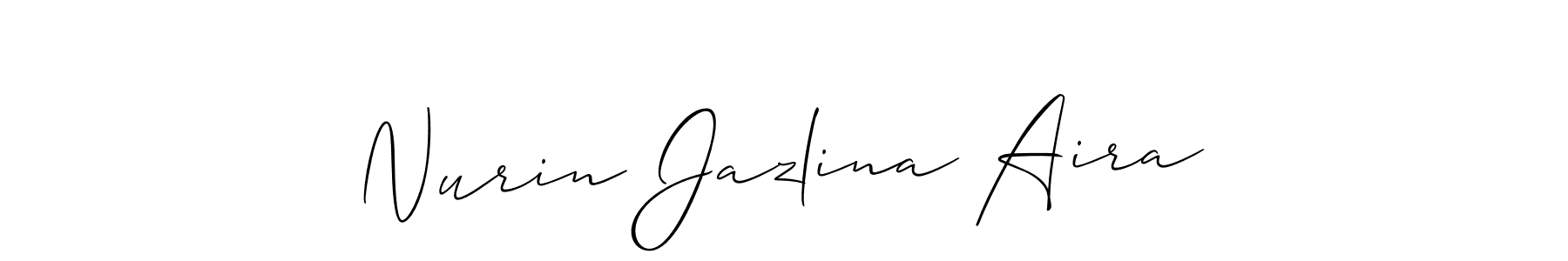 Check out images of Autograph of Nurin Jazlina Aira name. Actor Nurin Jazlina Aira Signature Style. Allison_Script is a professional sign style online. Nurin Jazlina Aira signature style 2 images and pictures png
