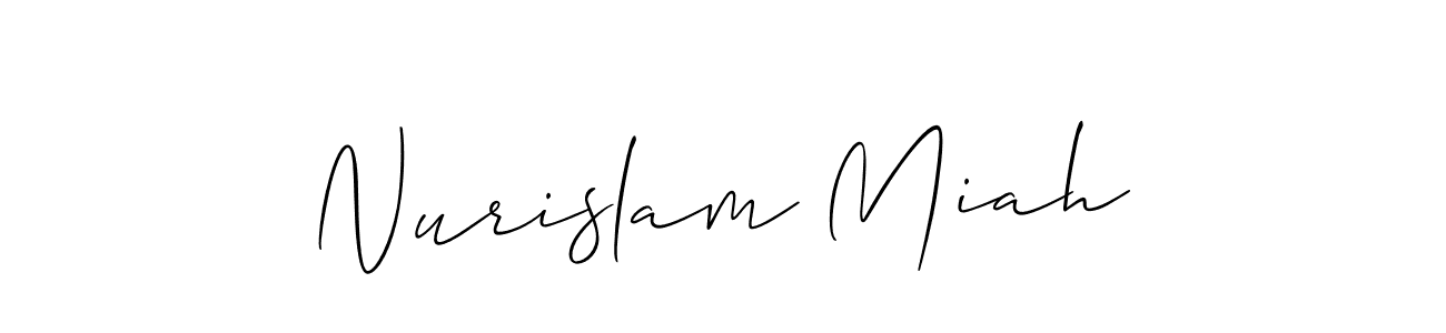 How to make Nurislam Miah signature? Allison_Script is a professional autograph style. Create handwritten signature for Nurislam Miah name. Nurislam Miah signature style 2 images and pictures png