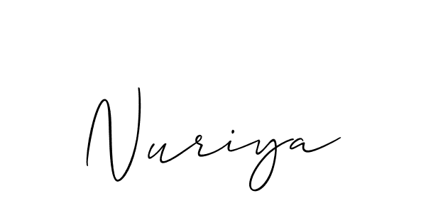 Similarly Allison_Script is the best handwritten signature design. Signature creator online .You can use it as an online autograph creator for name Nuriya. Nuriya signature style 2 images and pictures png