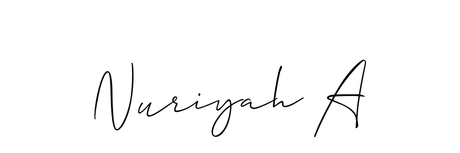 Check out images of Autograph of Nuriyah A name. Actor Nuriyah A Signature Style. Allison_Script is a professional sign style online. Nuriyah A signature style 2 images and pictures png
