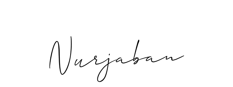 Nurjaban stylish signature style. Best Handwritten Sign (Allison_Script) for my name. Handwritten Signature Collection Ideas for my name Nurjaban. Nurjaban signature style 2 images and pictures png