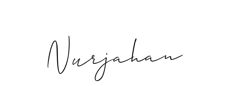 Make a beautiful signature design for name Nurjahan. With this signature (Allison_Script) style, you can create a handwritten signature for free. Nurjahan signature style 2 images and pictures png