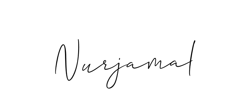 This is the best signature style for the Nurjamal name. Also you like these signature font (Allison_Script). Mix name signature. Nurjamal signature style 2 images and pictures png