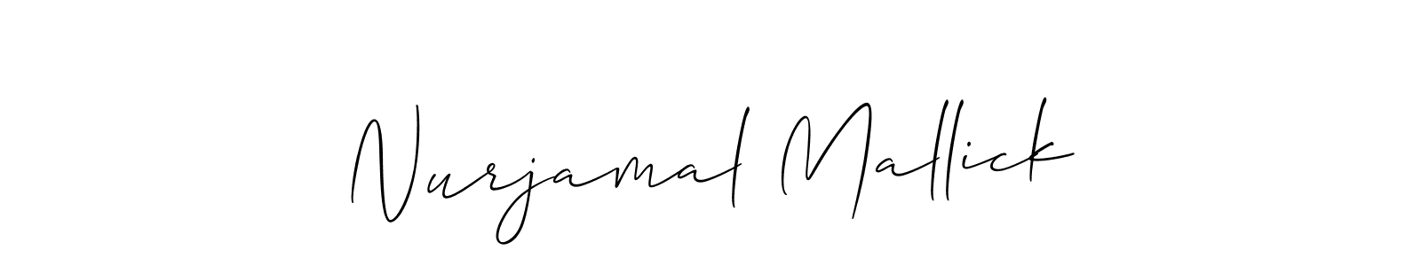 Make a short Nurjamal Mallick signature style. Manage your documents anywhere anytime using Allison_Script. Create and add eSignatures, submit forms, share and send files easily. Nurjamal Mallick signature style 2 images and pictures png