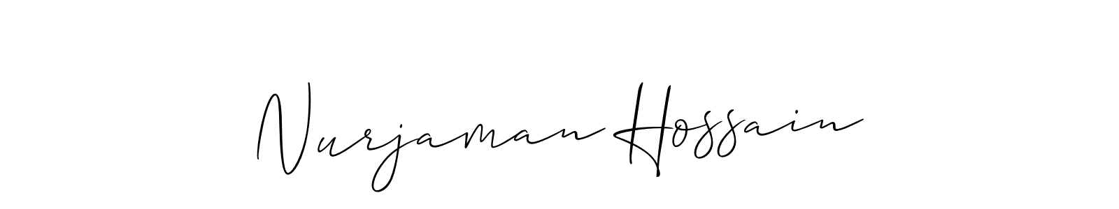 Make a beautiful signature design for name Nurjaman Hossain. With this signature (Allison_Script) style, you can create a handwritten signature for free. Nurjaman Hossain signature style 2 images and pictures png