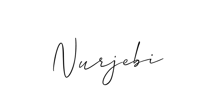 Also we have Nurjebi name is the best signature style. Create professional handwritten signature collection using Allison_Script autograph style. Nurjebi signature style 2 images and pictures png